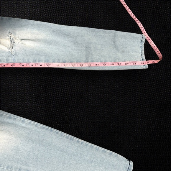 Light Blue Distressed Women's Overalls - Picture 5 of 7